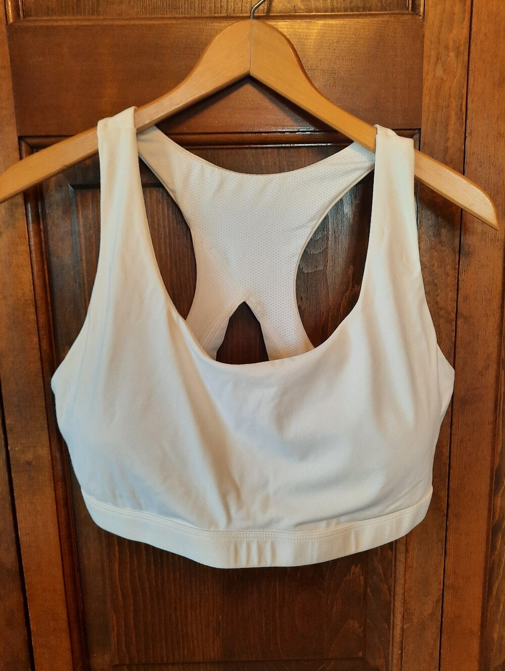 Running Girl White Criss-Cross Racerback Athletic Workout Sports Bra Size 3XL